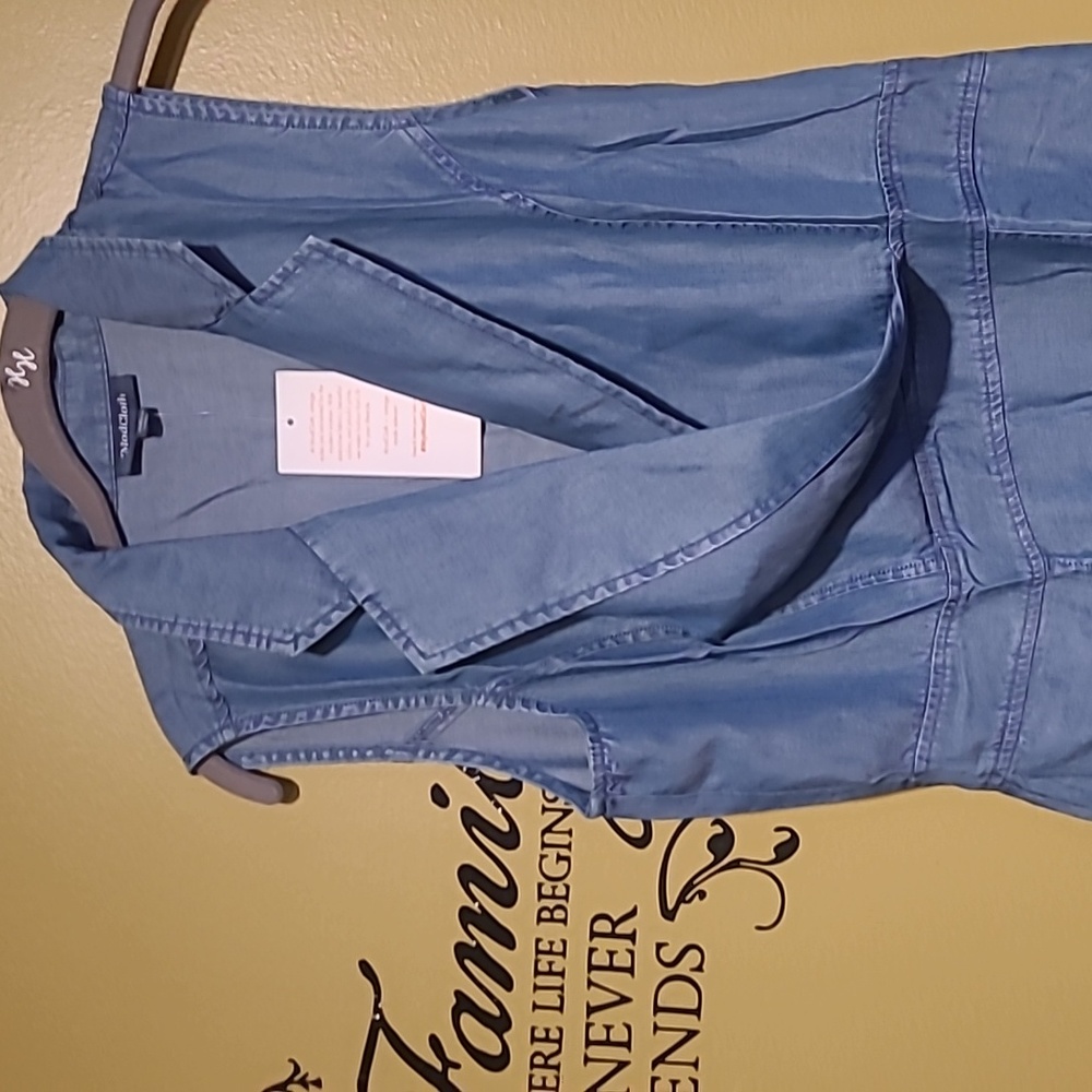 Modcloth Sleeveless Chambray Dress - Picture 4 of 8
